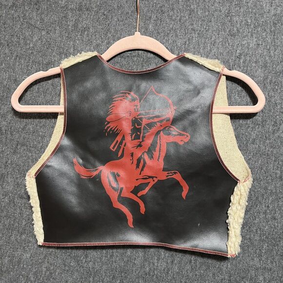 Vintage Child’s Wild West Cowboy Sheriff Vest, Well Worn, Measurements In Images - Picture 2 of 6